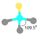 3 bonds
1 lone pair