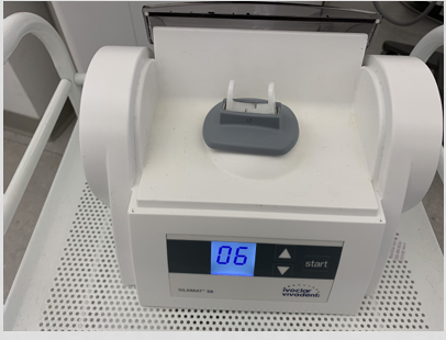 <p>-speed setting: 3800 cycles per minute (cpm)</p><p>-time setting: 12-15 sec</p>