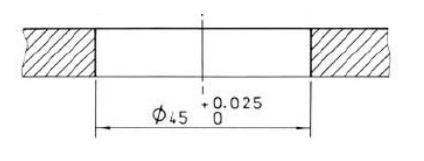 <p>Only one of the upper or lower limit is specified, with variation only allowed below or above this size. </p>