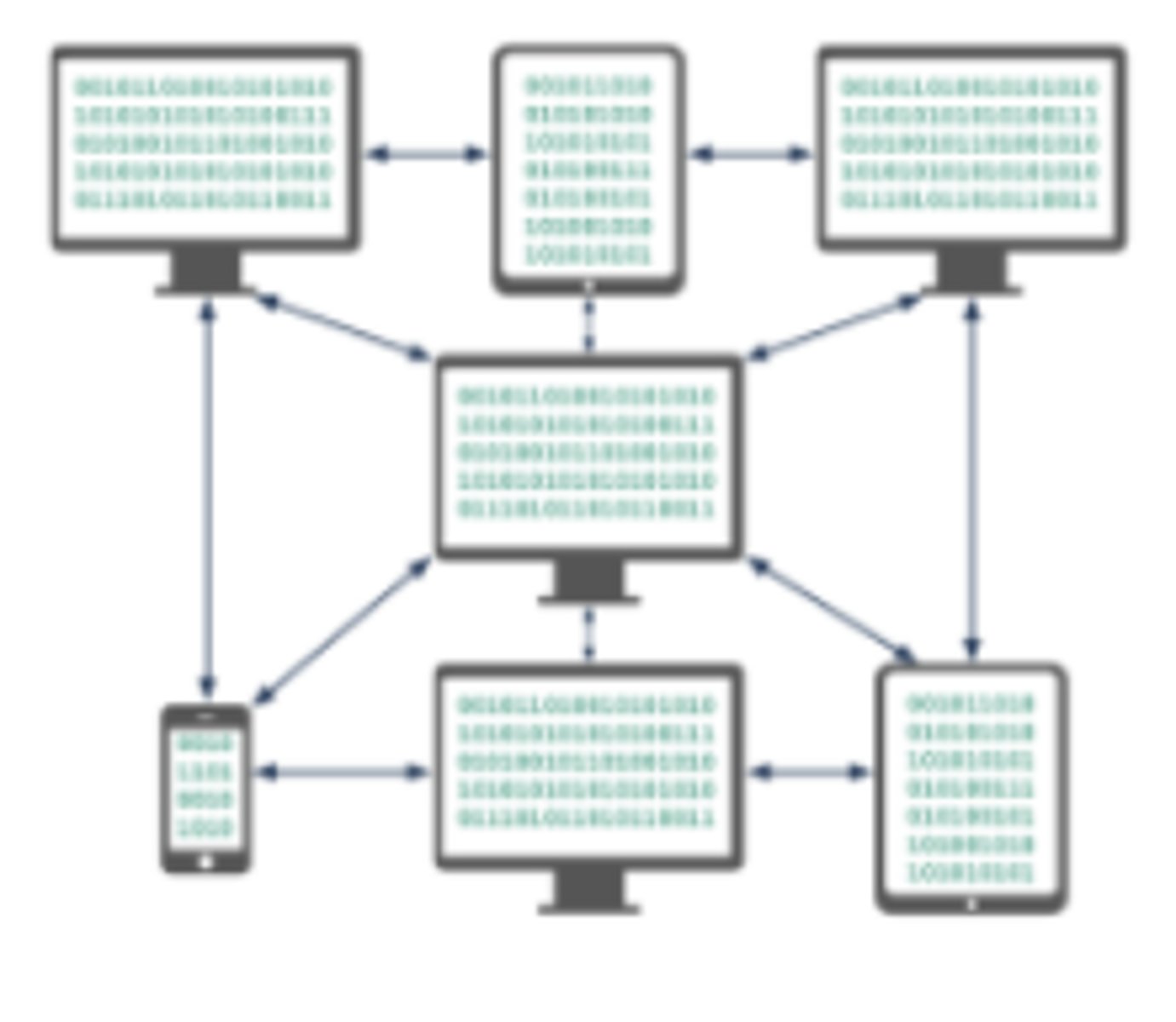 <p>a group of interconnected computing devices capable of sending or receiving data.</p>