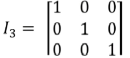 <p>a diagonal matrix whose elements are equal to 1.</p><p></p>