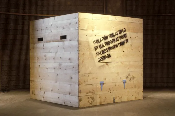 <p>“Isolation Box” Hans Haacke, 1983</p>