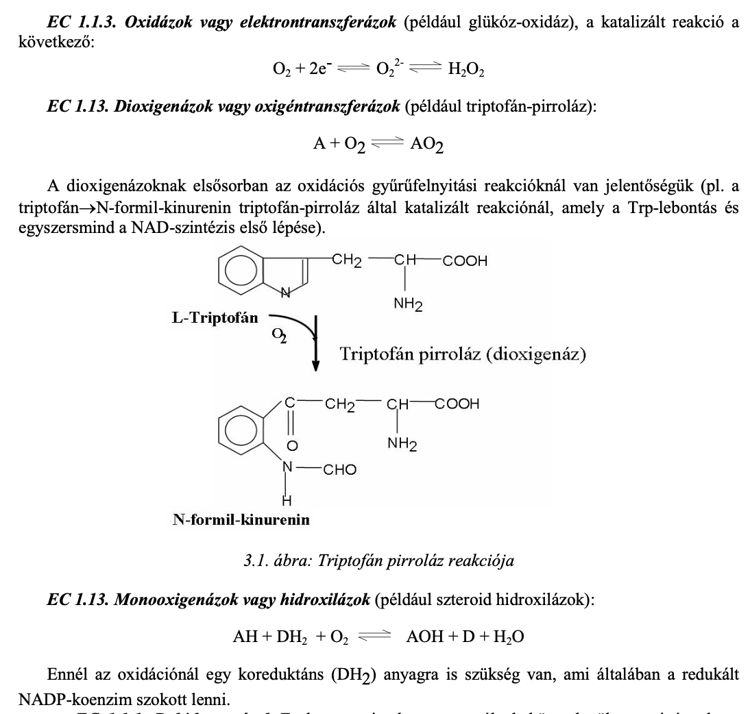<p>O<sub>2</sub> - végső elektronakceptor vagy beépül szerves molekulába</p><p>Típusai: oxigenáz, monooxigenáz, dioxigenáz</p>