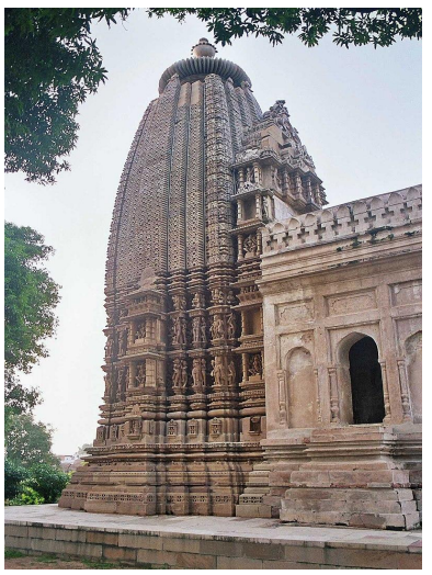<p>Hindu temples characterized by a towering spire above the sanctum, primarily found in North India.</p>