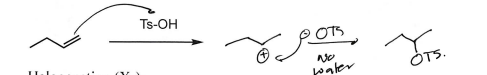 <p>OTs addition at most substituted carbon</p>
