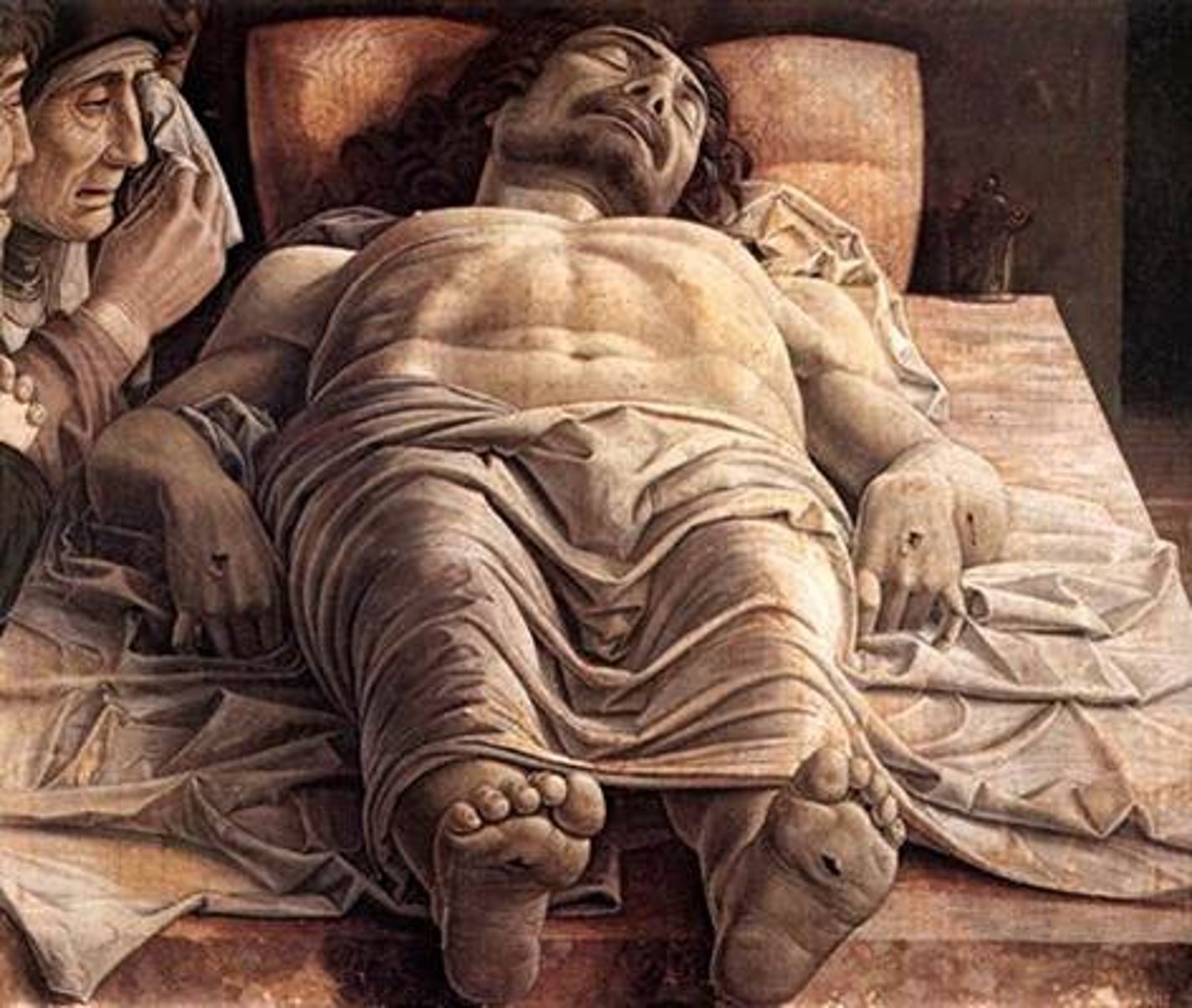 <p>portray or show (an object or view) as closer than it is or as having less depth or distance, as an effect of perspective or the angle of vision.</p>