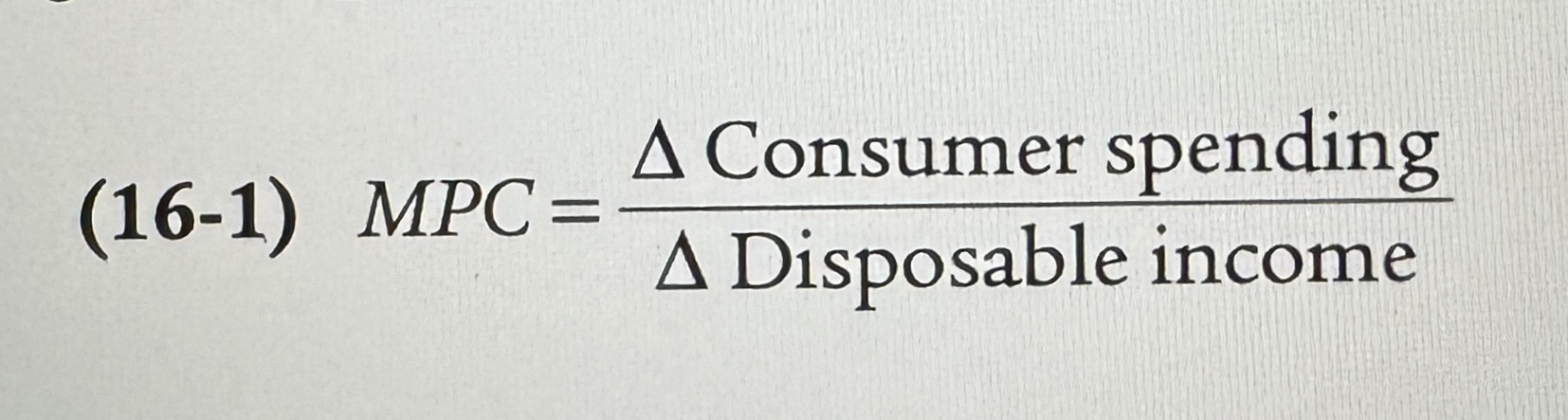 <p>The income in consumer spending when disposable income increases by $1. </p>