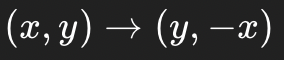 <ul><li><p>Same as 270, Switch and negate second.</p></li></ul><p></p>