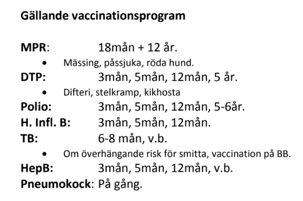 <p><strong>Patient:</strong> Ludvig, 18 månader, ska vaccineras enligt det <strong>svenska barnvaccinationsprogrammet</strong>.</p><p class="ds-markdown-paragraph"><strong>Föräldrars oro:</strong> Falska rykten om <strong>autism och tarmsjukdom</strong> från vaccinet (ingen vetenskaplig grund).  vilka vitus/bakteria ska ludvig vaccineras mot?</p>