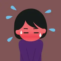 <p><em>はずかしい</em></p><p>shy, ashamed, be embarrassed</p>