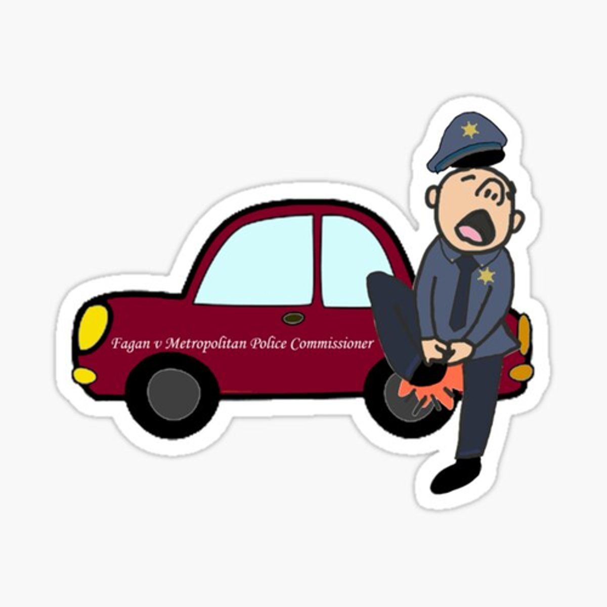 <p>Chapter: Contemporaneity and Assault &amp; Battery (Battery)</p><p>Facts: Fagan accidentally reversed car onto officer's foot but then refused to move and turned off the car until pleaded to repeatedly.</p><p>Principle: An act that begins accidentally but continues can become criminal once accompanied by the required MR (continuing act doctrine)</p><p>AND</p><p>Chapter: Omissions (The Continuing Act Doctrine)</p><p>AND</p><p>Chapter: Non-Fatal Offences Against the Person (Battery)</p><p>Principle: Some intentional act must have been performed, a mere omission will not suffice for assault or battery</p>