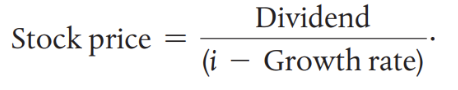 <p>The market value of a stock.</p>