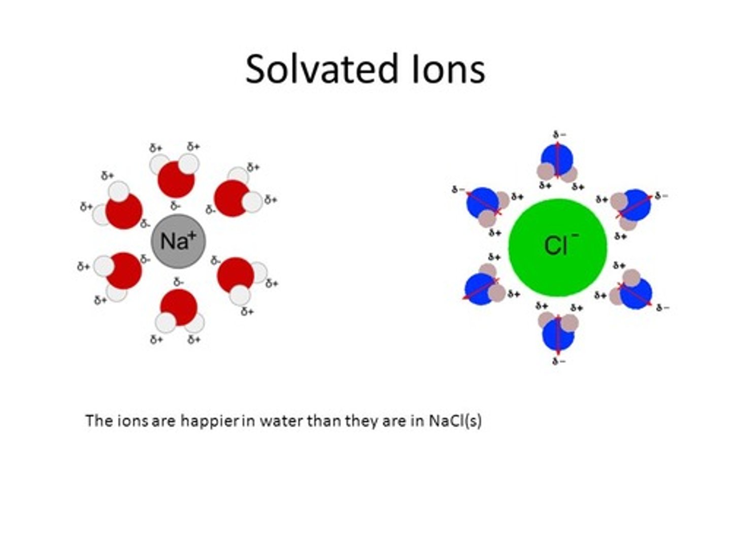 <p>Solvation is the interaction of a solvent with the dissolved solute</p>
