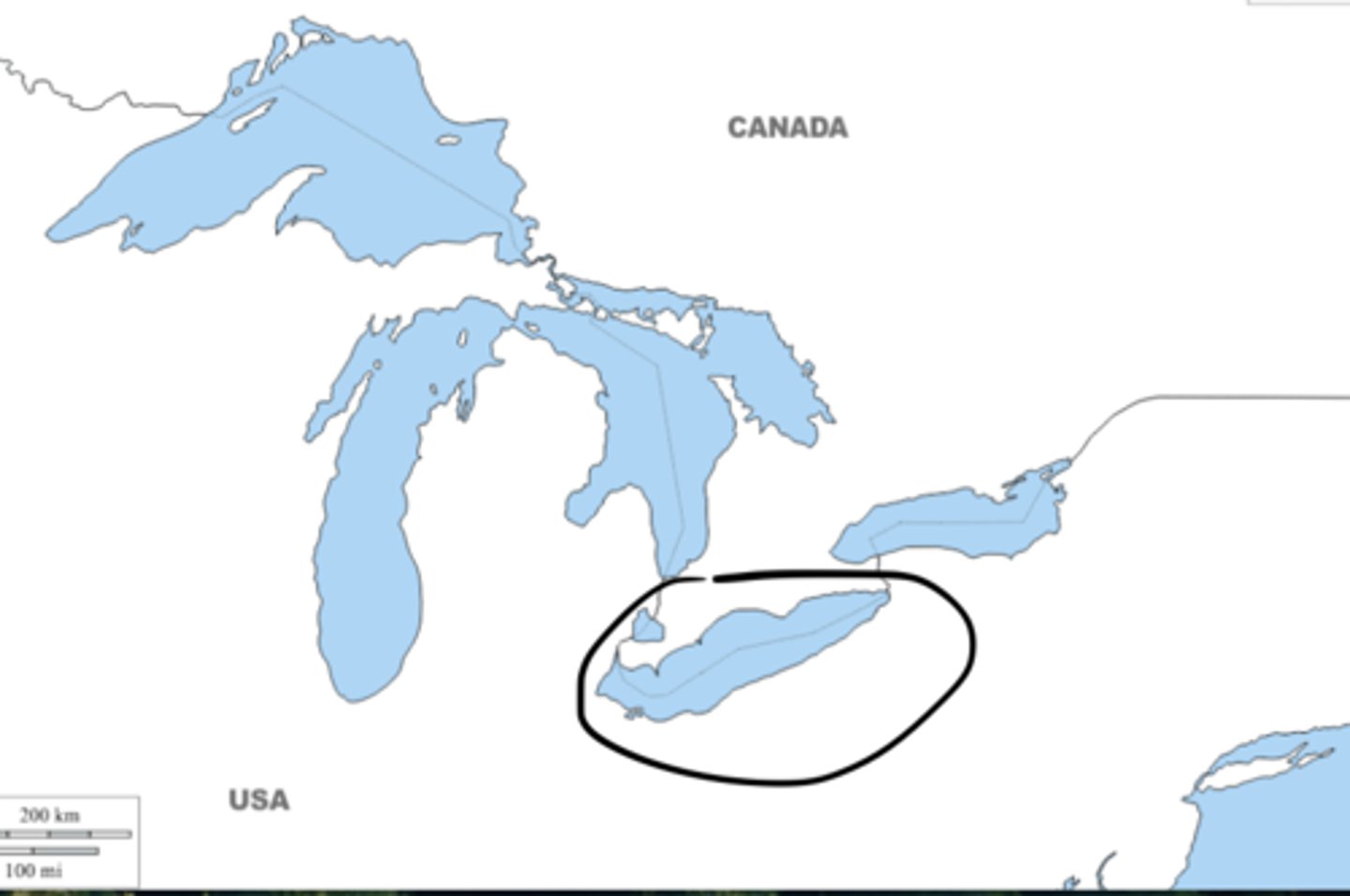 <p>One of the Great Lakes</p>