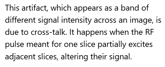 <p>B. Cross talk artifact</p>