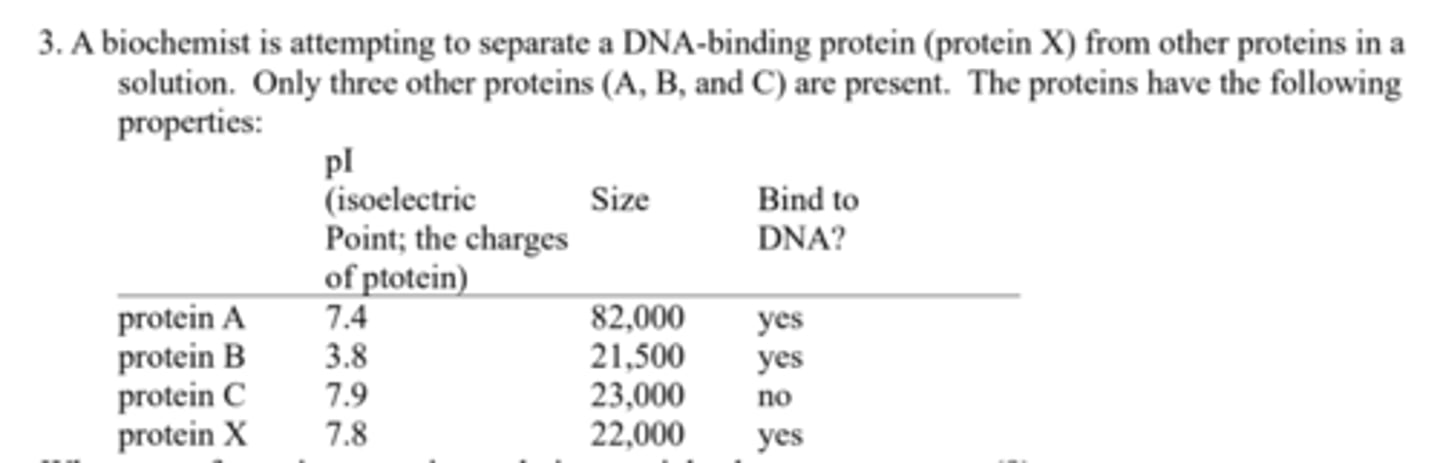 <p>Size-exclusion (gel filtration) chromatography to separate on the basis of size;</p>