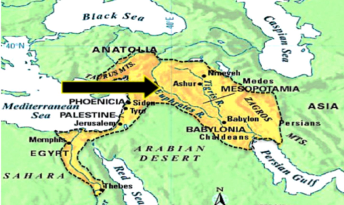 <p>Which great civilization is shown on this map?</p>