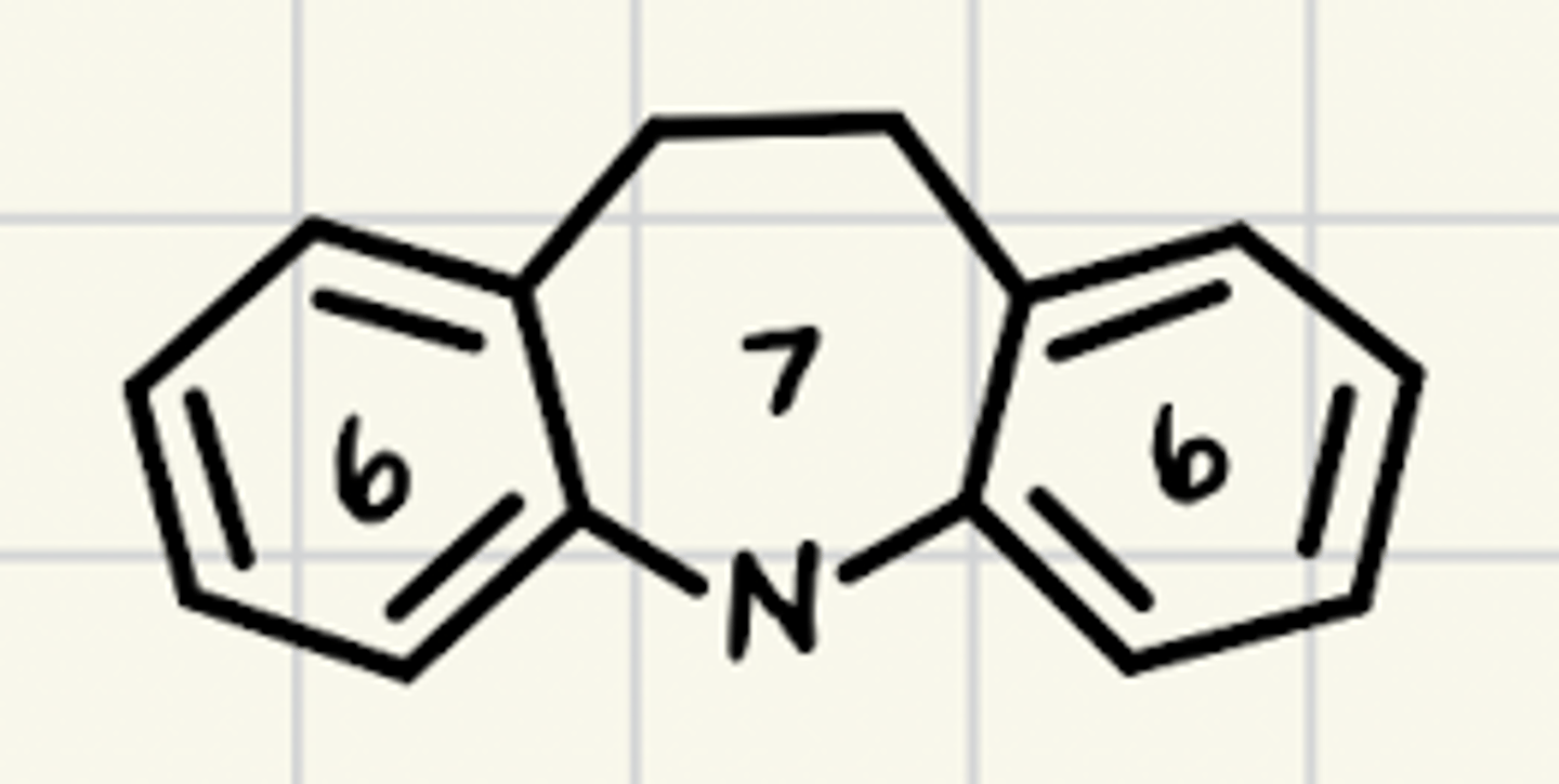 <p>6-7-6 tricyclic ring structure</p>