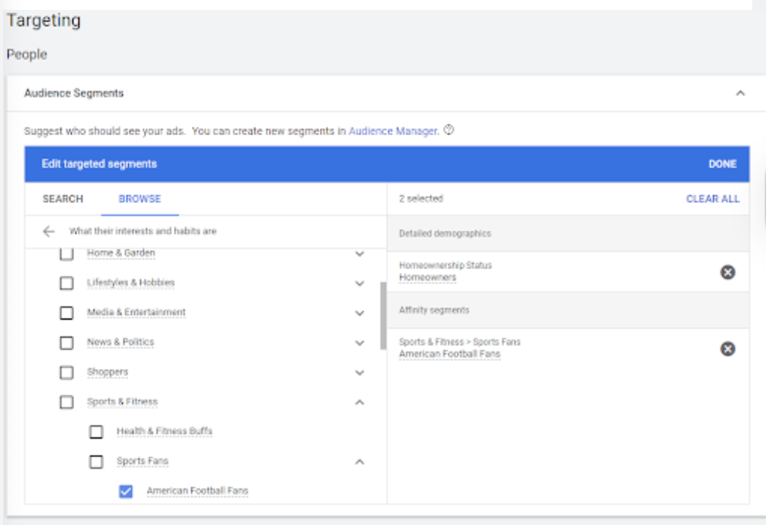 <p>Allows advertisers to pick people of a specific demographic to get their needs and pick segments based on their interests/habits</p>