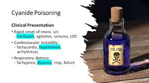 <p><span>Cyanide is a poison because it blocks cells from using oxygen by inhibiting a key enzyme in the mitochondria, leading to cell death</span></p>