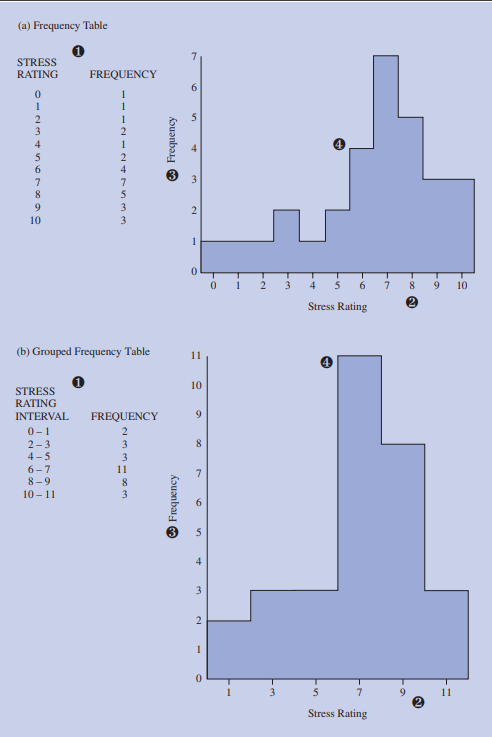 <p>Barlike graph of a frequency distribution in which the values are plotted along the x-axis and the height of each bar is the frequency</p>