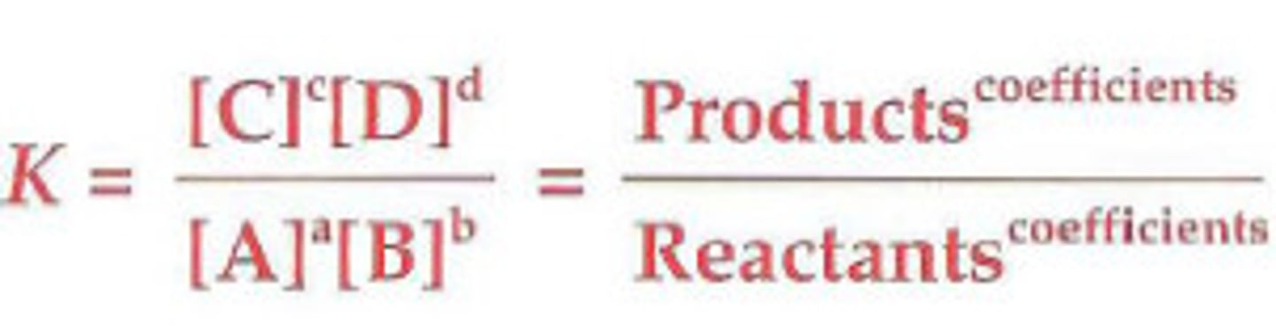 <p>The value obtained when equilibrium concentrations are substituted into the reaction quotient</p>