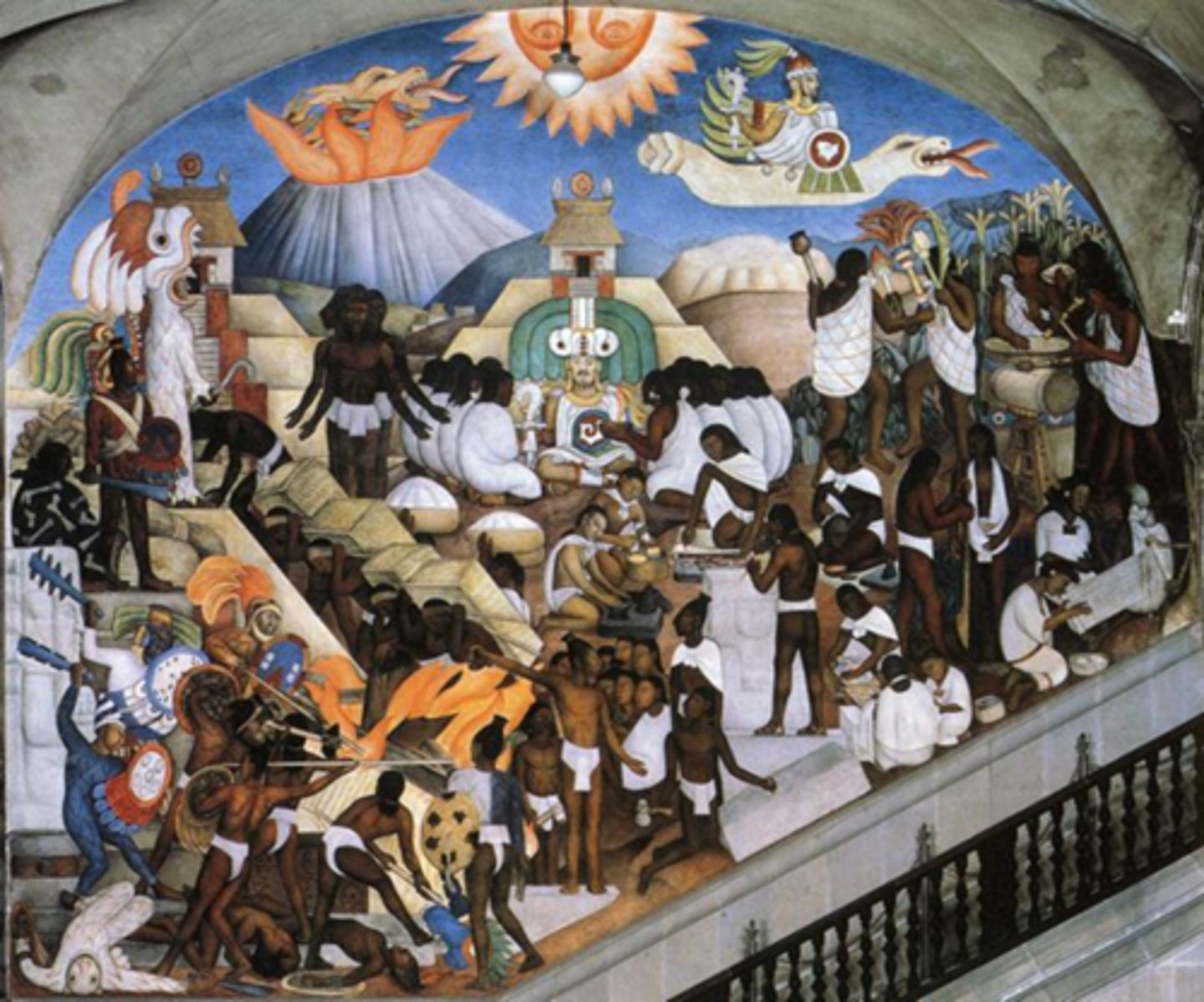<p>Diego Rivera, fresco murals, National Palace, Mexico City, 1929-1935, fresco</p>