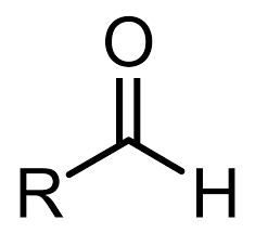 carbon double bonded to an oxygen, hydrogen, and R