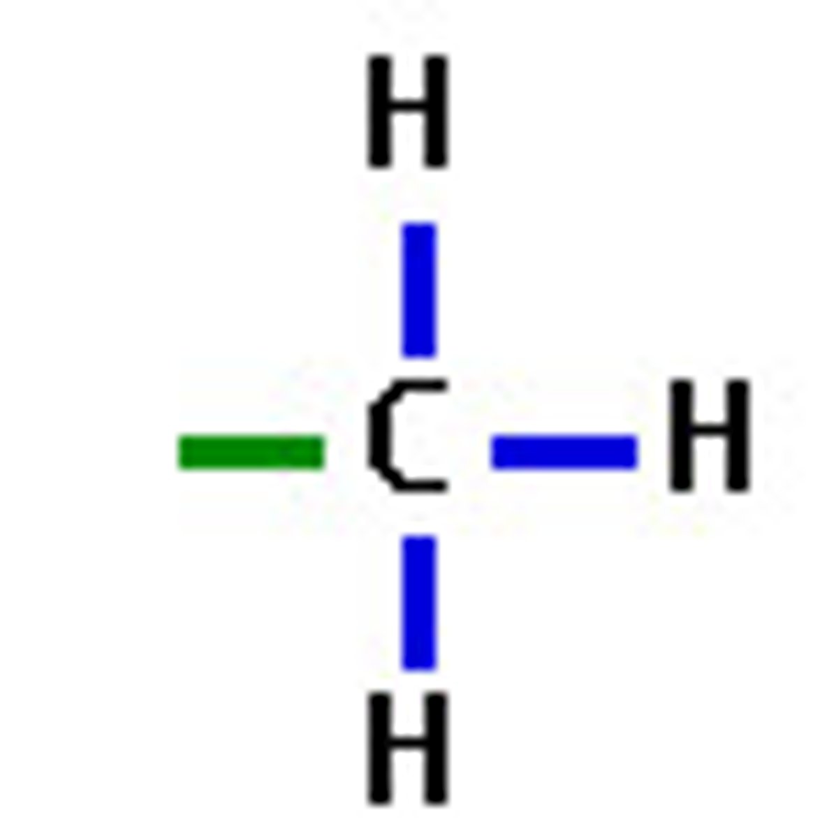 <p>Carbon bound to 3 hydrogen</p>