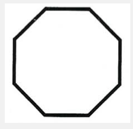 A polygon with eight sides.
