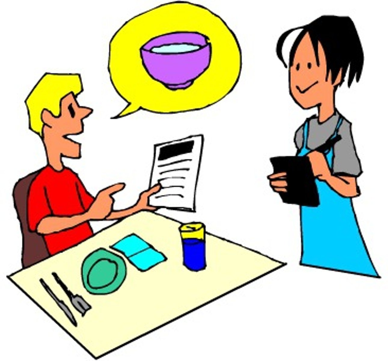 <p>to order (at a restaurant)</p>