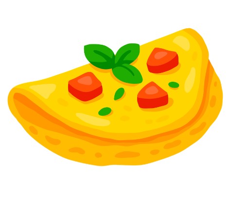 <p>un omelet</p>