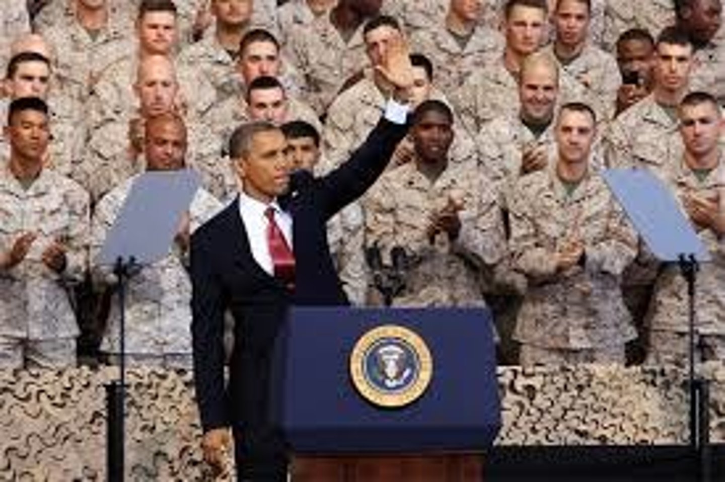 <p>The president orders military action in response to a crisis</p>