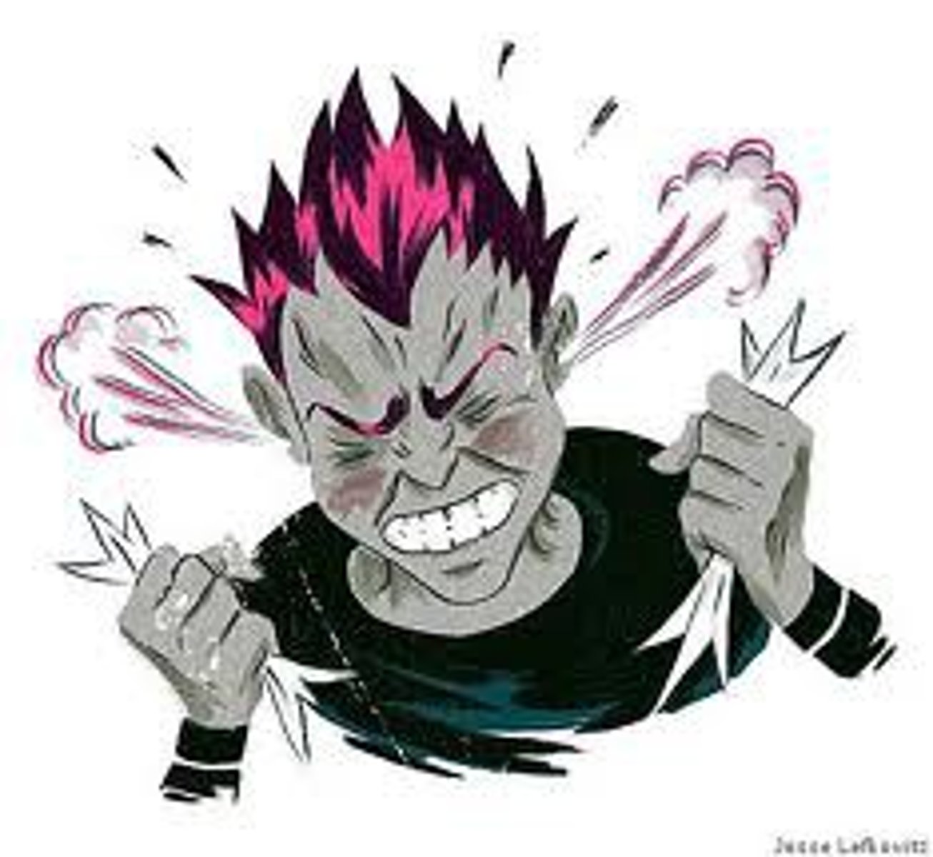 <p>Intense anger (rage, wrath)</p>