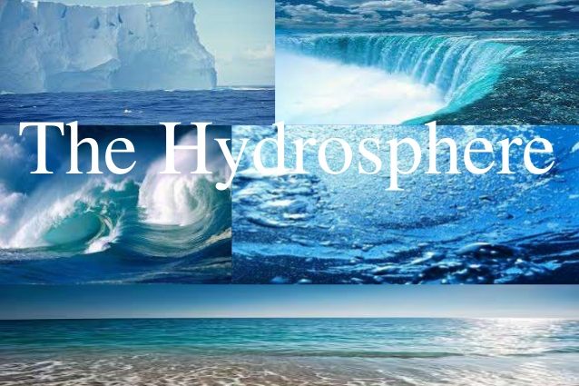 <p>the thin film of water that rests on the lithosphere and covers about 70% of the Earth&apos;s surface</p>