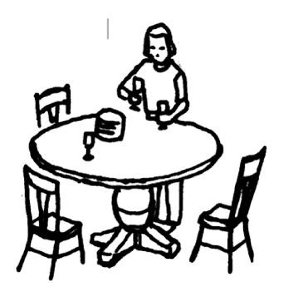 <p>you put / you set</p>