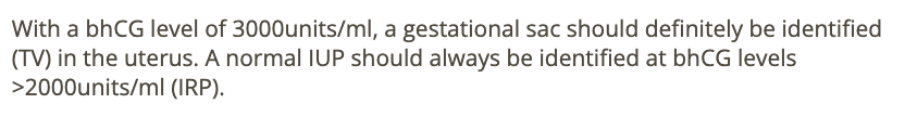 <p>b) closely evaluate adnexa for ectopic pregnancy</p>