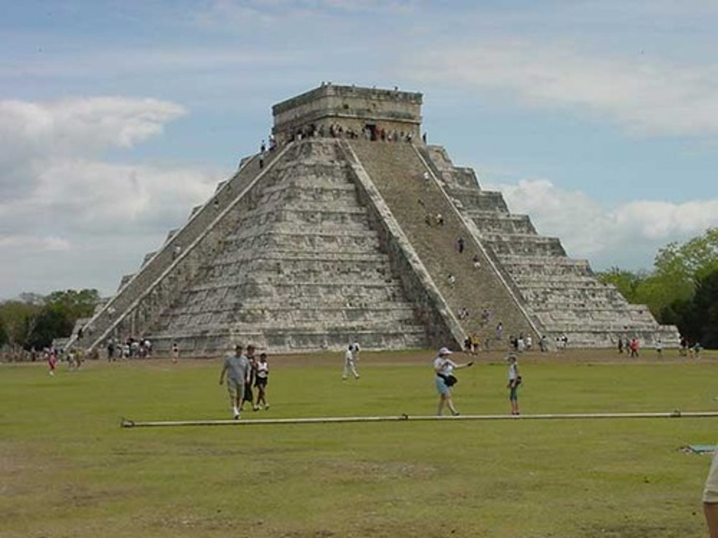 <p>the architecture of the mesoamerican civilization of the yucatan peninsula, guatemala; characterized by magnificent ceremonial centers with temple-pyramids, ritual ball courts, spacious plazas, and palaces with sculptured facades</p>