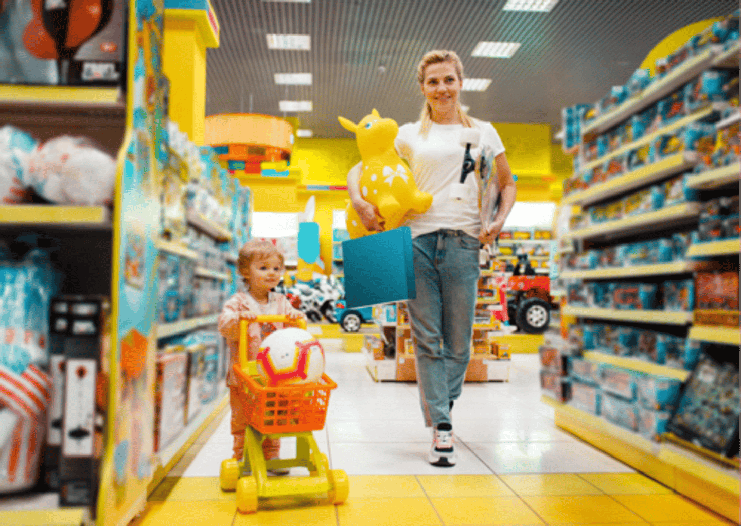 <p>a store where you find toys for children.</p>