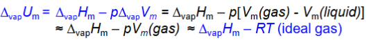 <p>Difference between U and H due to pV work against constant p</p>