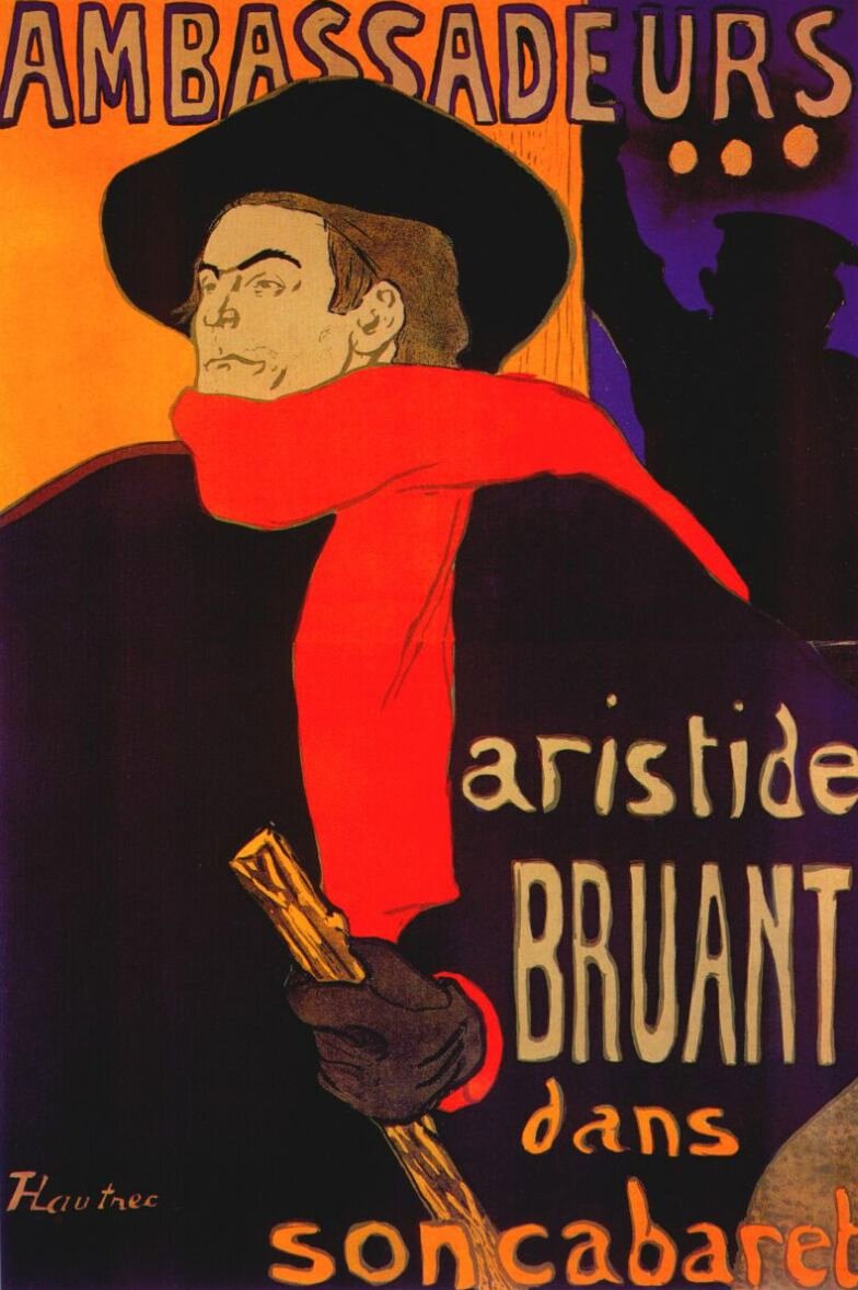 <p>henri toulouse lautrec affiche les ambassadeurs aristide bruant</p>