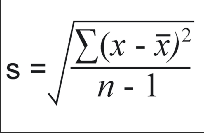 standard deviation formula