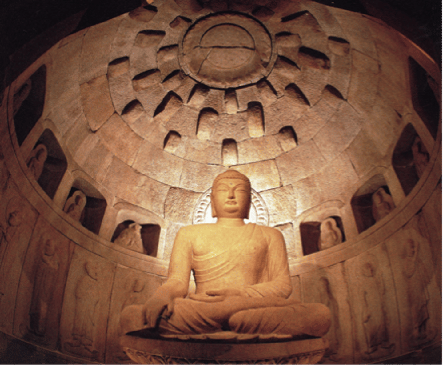 <p>Date: ca. 751.</p><p>Location: Near Gyeongju, Korea</p><p>Stylistic Period: Unified Silla period</p><p>Medium: Granite</p><p>Height (Buddha only): 11'2" (3.42 m).</p>