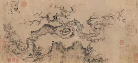 <p>Tree, Bamboo, and Rock</p>