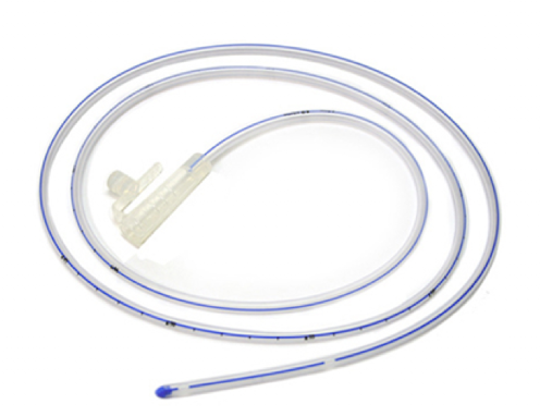 <p>larger diameter (16 Fr)</p>