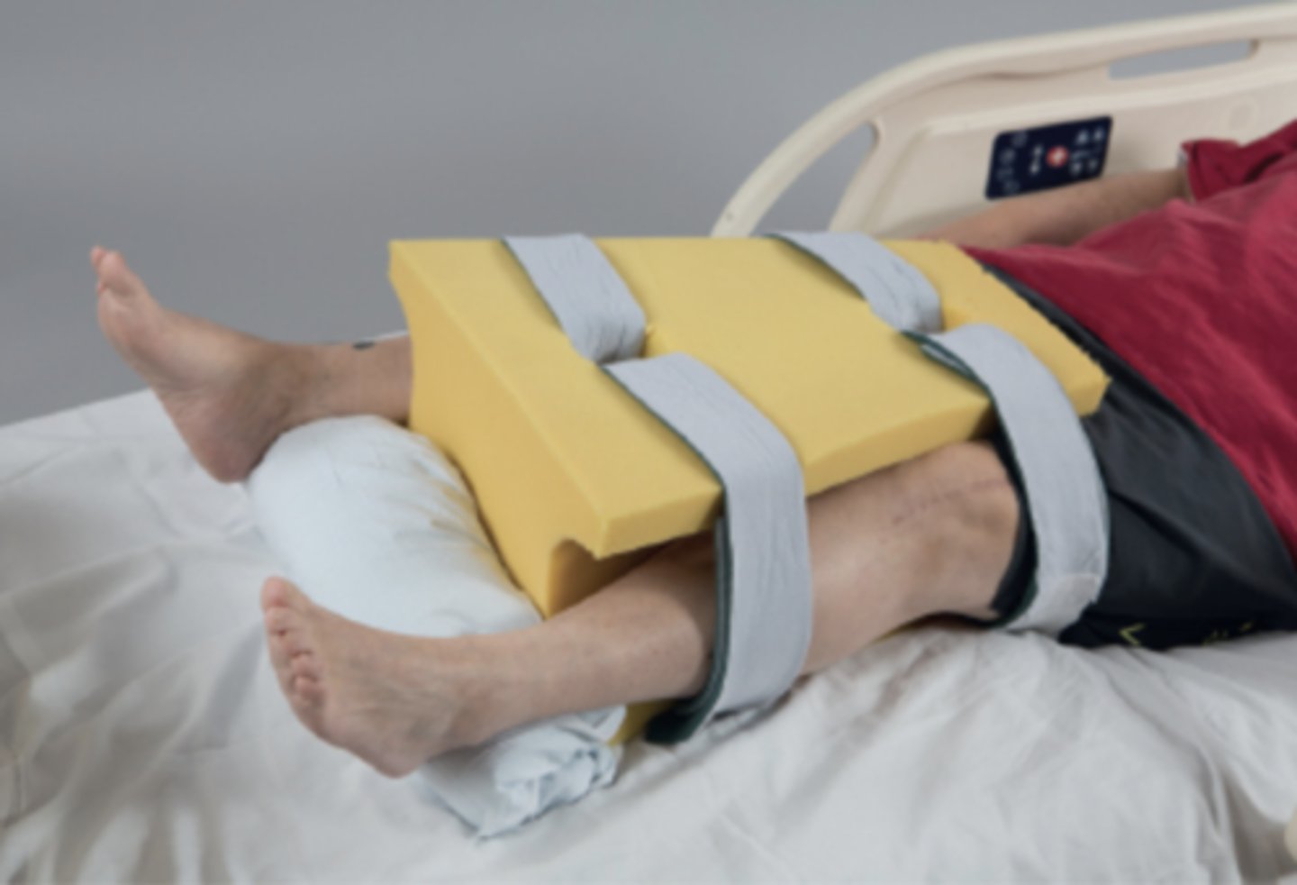 <p>Note that the heels are suspended to prevent pressure injuries to the heels.</p>