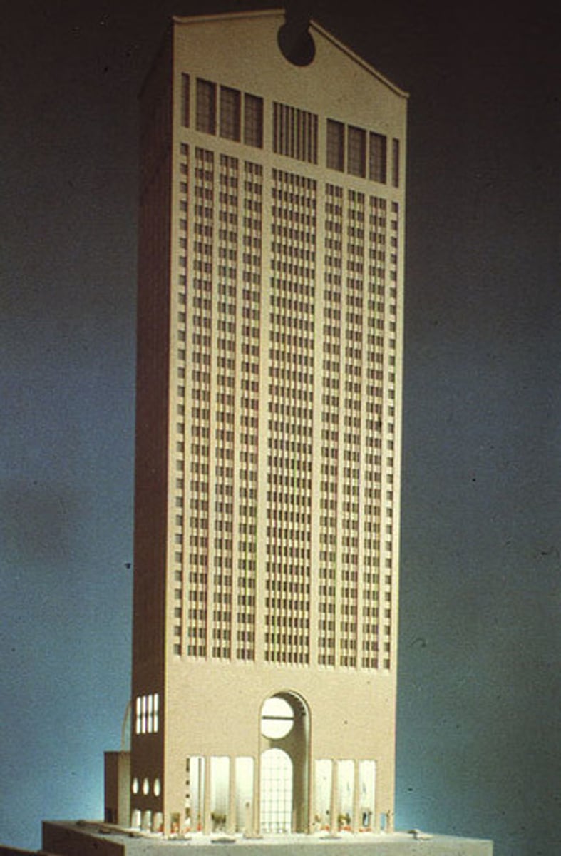 <p>Philip Johnson and John Burgee</p><p>1978-83 (Postmodern)</p><p>Modernism, Postmodernism and Deconstructivism in Architecture</p><p>Artist:</p><p>Commissioner:</p><p>Original Location:</p><p>Style: Postmodernist Architecture</p><p>Characteristics: Made to look like a telephone booth for reminiscence. Pilasters and thin ribs going up. Oculi on the bottom of the building.</p><p>Subject: References to a phone booth and renaissance buildings.</p><p>Function: Tired of sleek, modernist buildings so they decided they would back in imagery of the past.</p>
