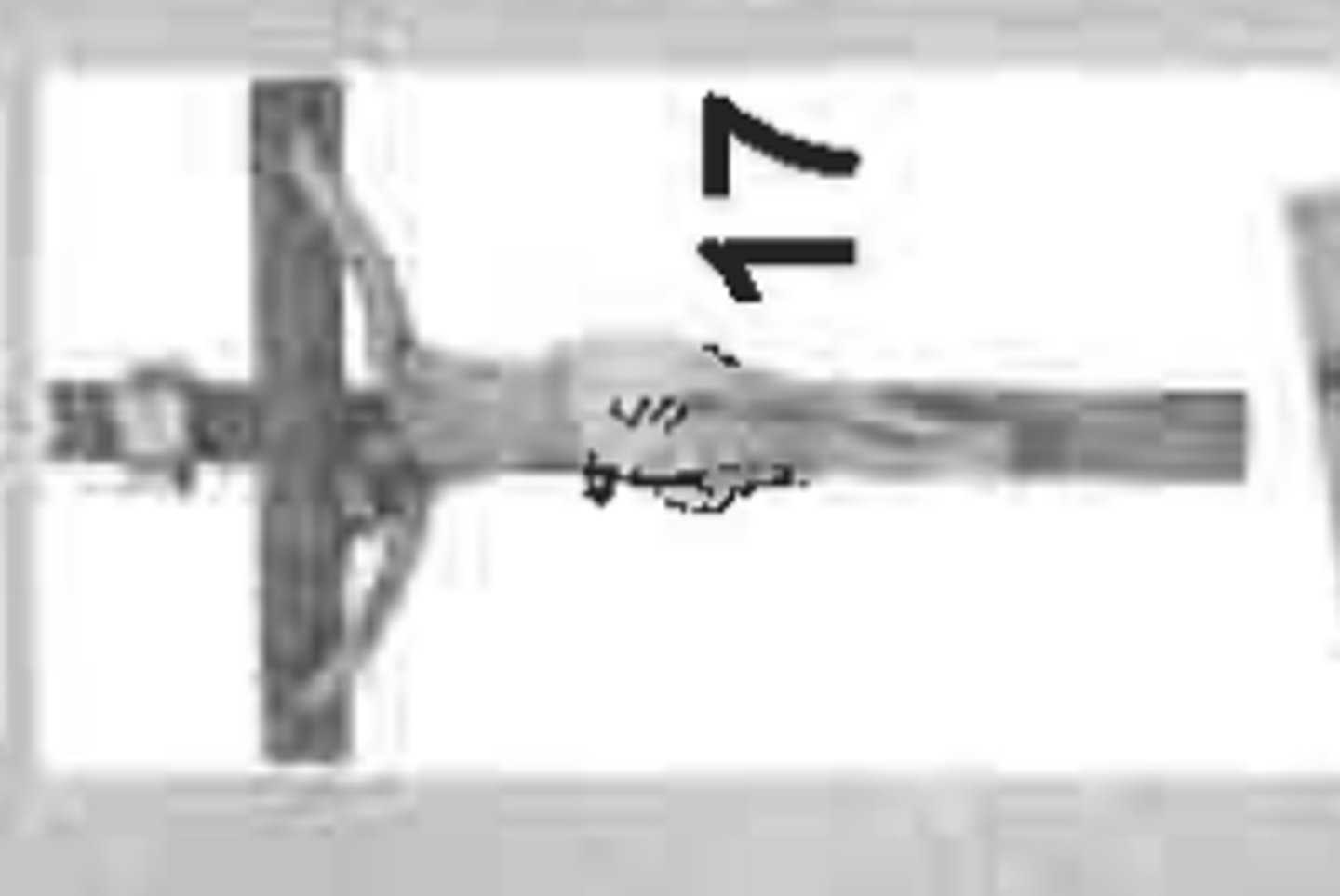 <p>a cross with the Body of Christ on it</p>