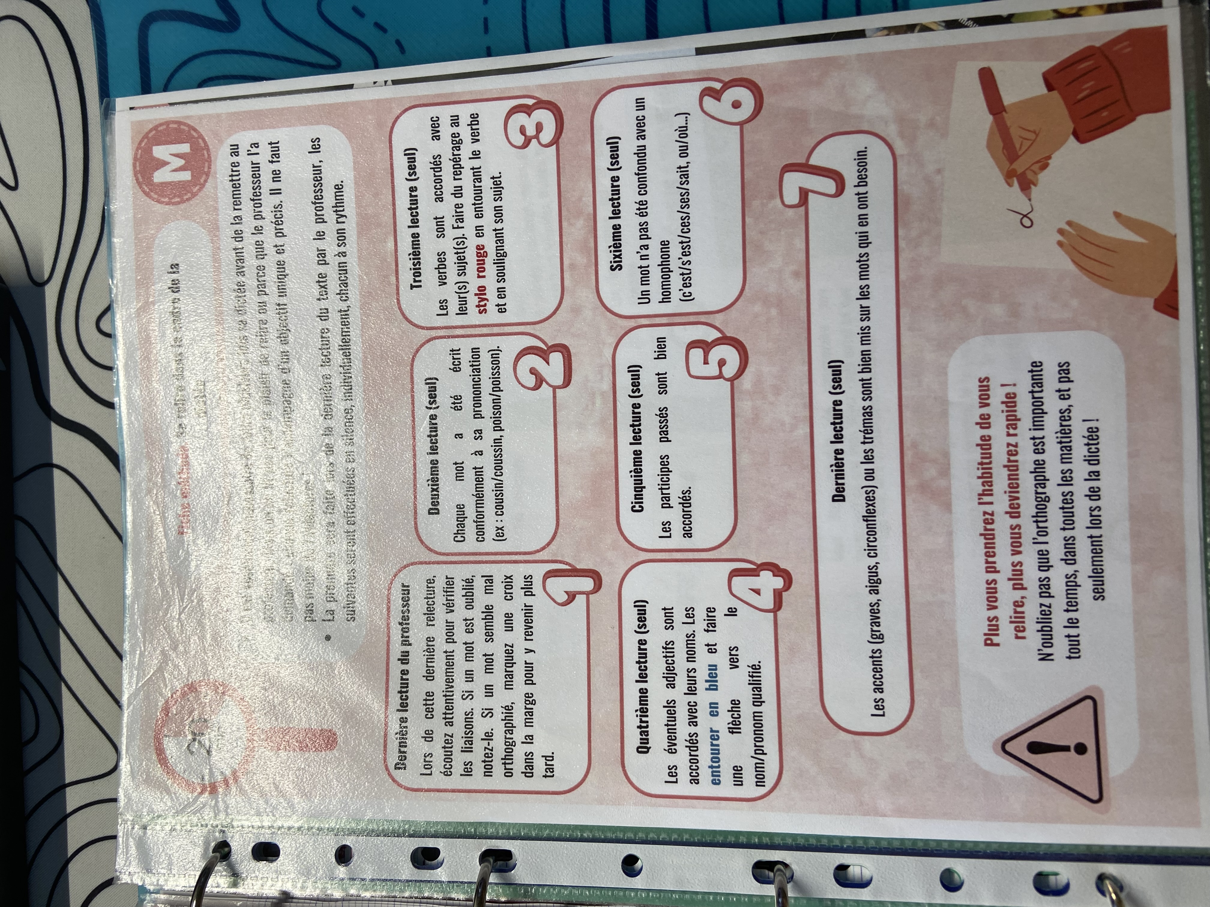 <p>Se relire dans une dicte </p>