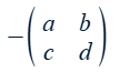 <p>bc – ad = –(ad – bc)</p>